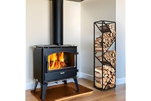 YOHSNOR Indoor Firewood Rack - Adjustable Storage Holder for Fireplace & Outdoor Fire Pits - Durable Welded Joint, Easy Assembly, Multi-Space Decorative & Functional Log Rack - Ideal Stove Accessories