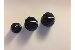 AXEGRINDERZ Set of 3 US Spec 1/4 inch Solid Shaft Set Screw Knobs for J Style Bass