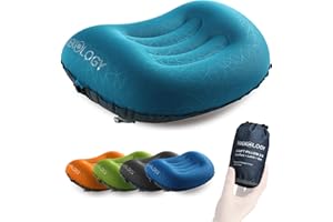 TREKOLOGY Ultralight Inflatable Camping Travel Pillow - ALUFT 2.0 Compressible, Compact, Comfortable, Ergonomic Inflating Pillows for Neck & Lumbar Support While Camp, Hiking, Backpacking