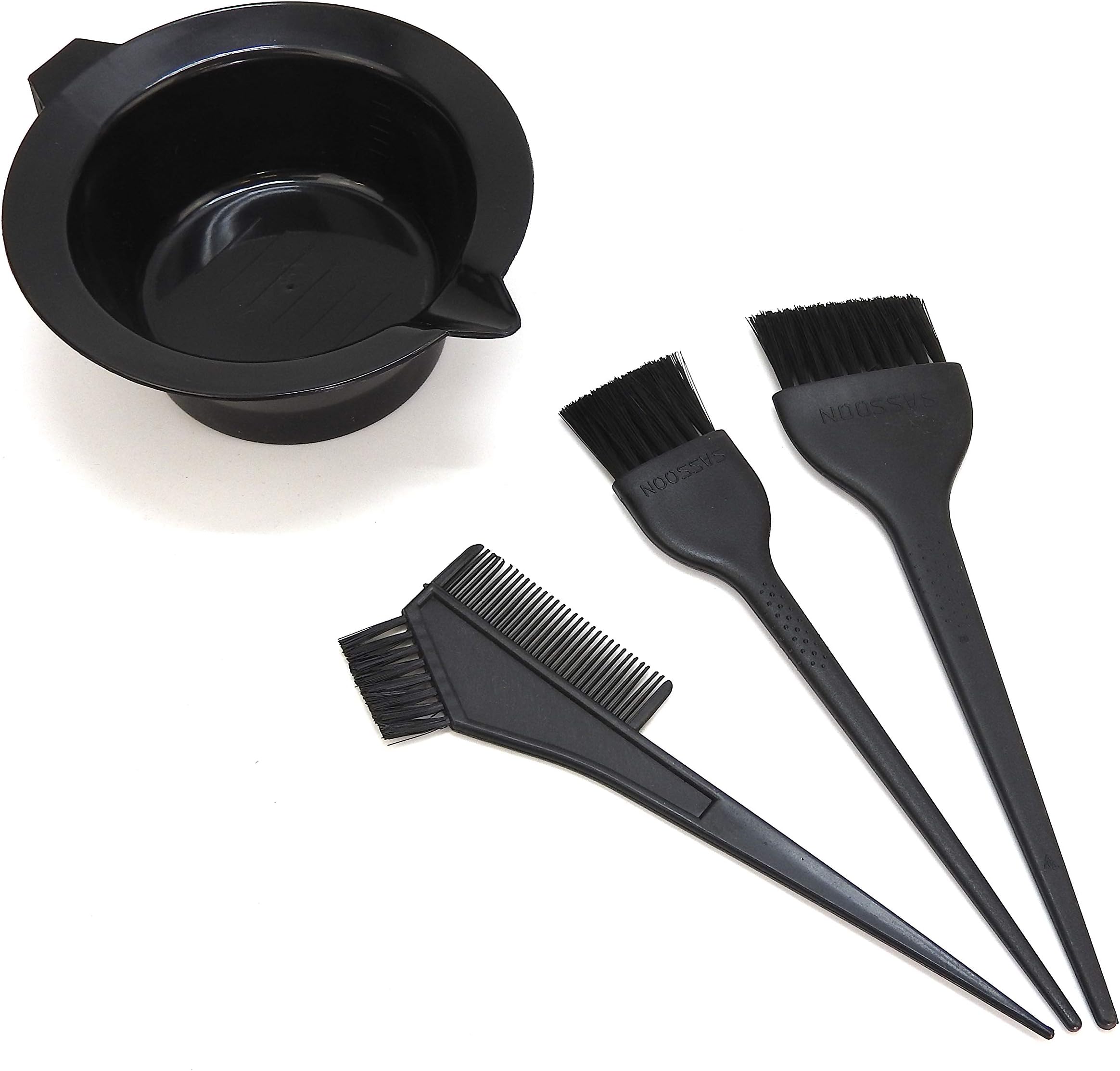 4 PCS HAIR COLOR DYE BOWL COMB BRUSHES KIT SET TINT COLORING