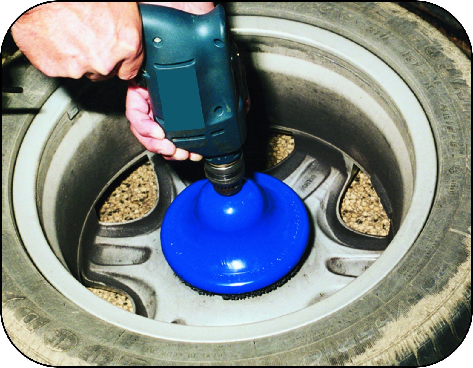Mueller-Kueps 433 502/M Blue 160mm Diameter Wheel Hub Grinder
