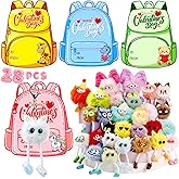 AYGXU Valentines day gifts for kids school-28pcs cute plush keychain with cards,valentines gifts bulk,classroom prizes,party favors for kids,goody bag stuffers