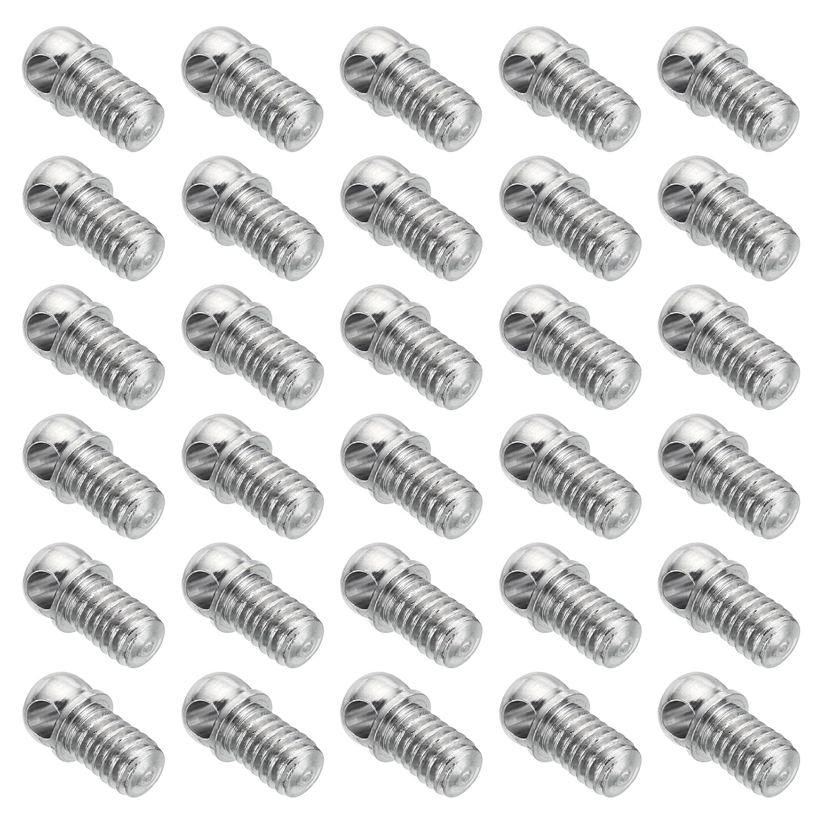 PATIKIL M4x0.7 Eye Bolts, 30 Pack Screw Hook Loop Ring Decorative Light Fixture for Candle Pendant Lamp Chandelier DIY Project, Silver Tone