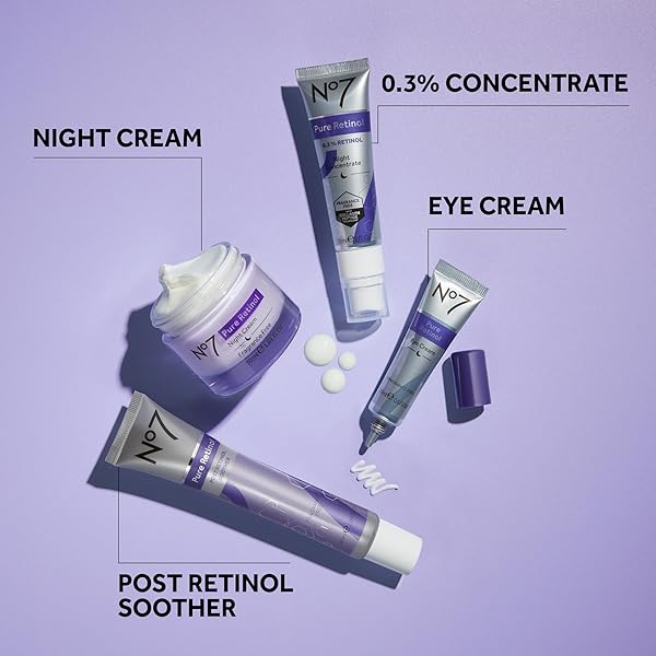 NO7 PURE RETINOL EYE CREAM – UNDER EYE CREAM FOR WRINKLES, FINE LINES & PUFFINESS WITH 0.5% RETINOL – INFUSED WITH SHEA BUTTER TO SMOOTH AND HYDRATE SKIN (0.5 OZ)