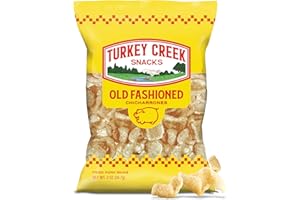 Turkey Creek Old Fashioned Chicharrones, Fried Pork Rinds - Original Flavored Pork Skins - Low Carb, Gluten-Free, Protein Snack - 2oz (Pack of 12)