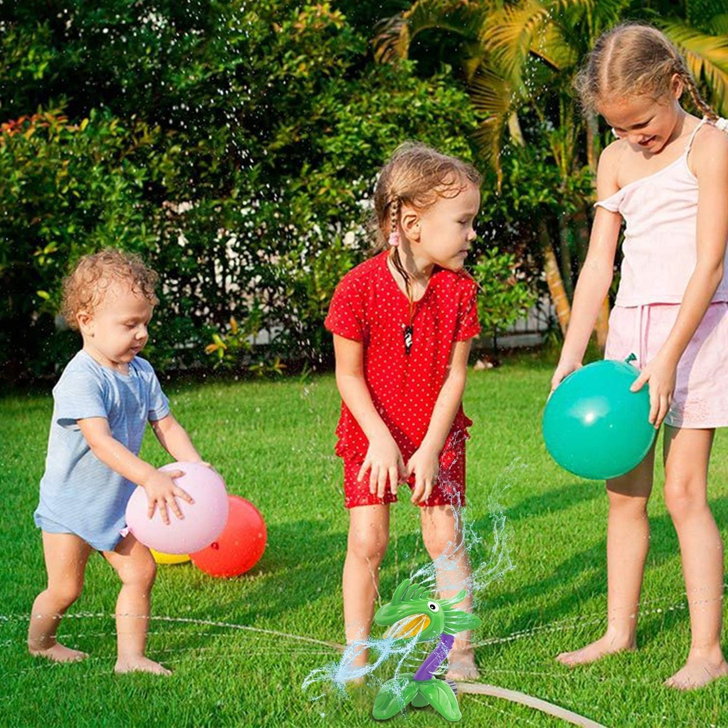 AMENON Sprinkler for Kids Outdoor Water Play Sprinklers Splash Corpse Flower Spray Water Toys for Kids Toddlers Backyard Lawn Game Outdoor Summer Water Fun: Toys & Games