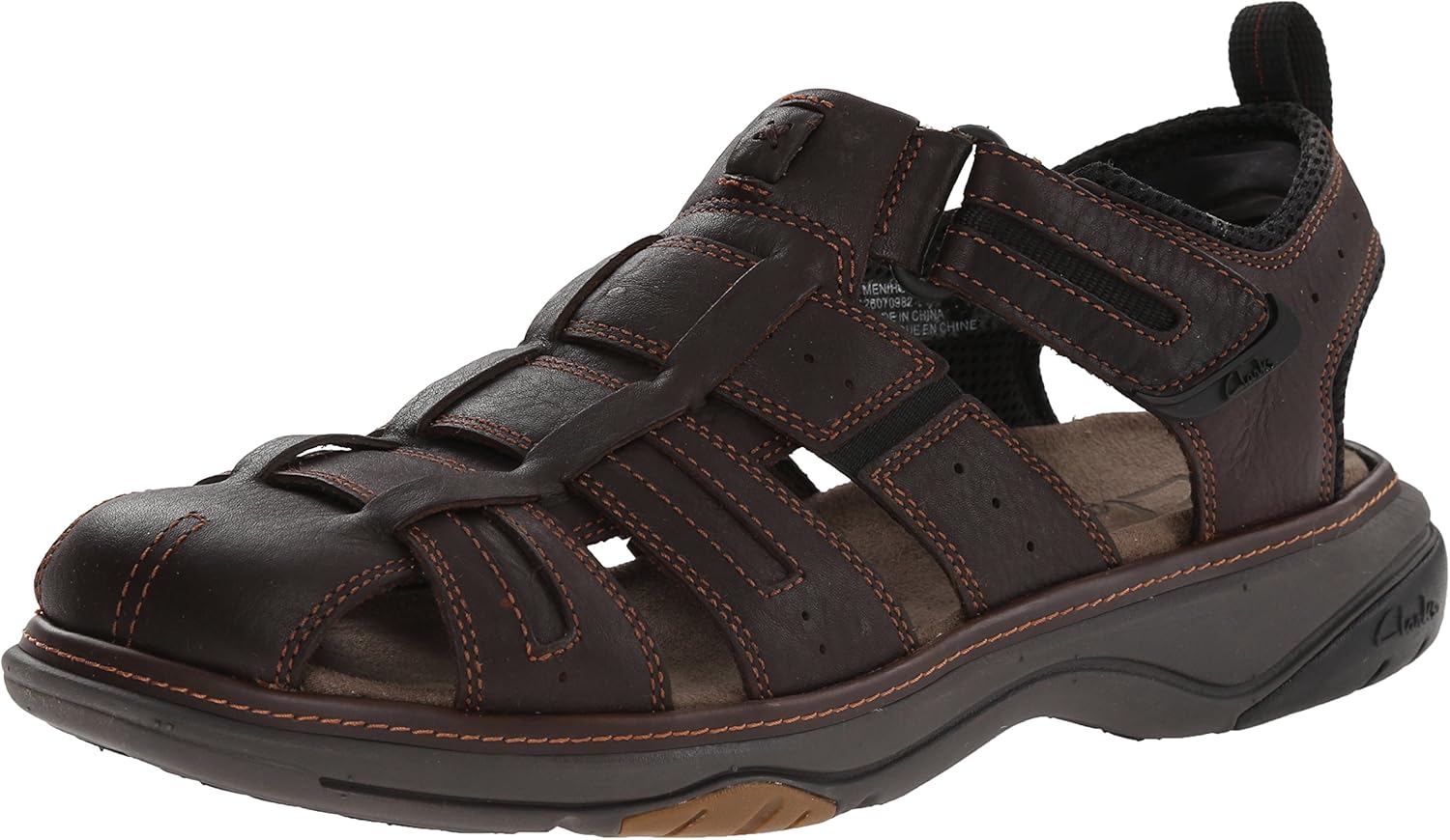mens leather sandals clarks