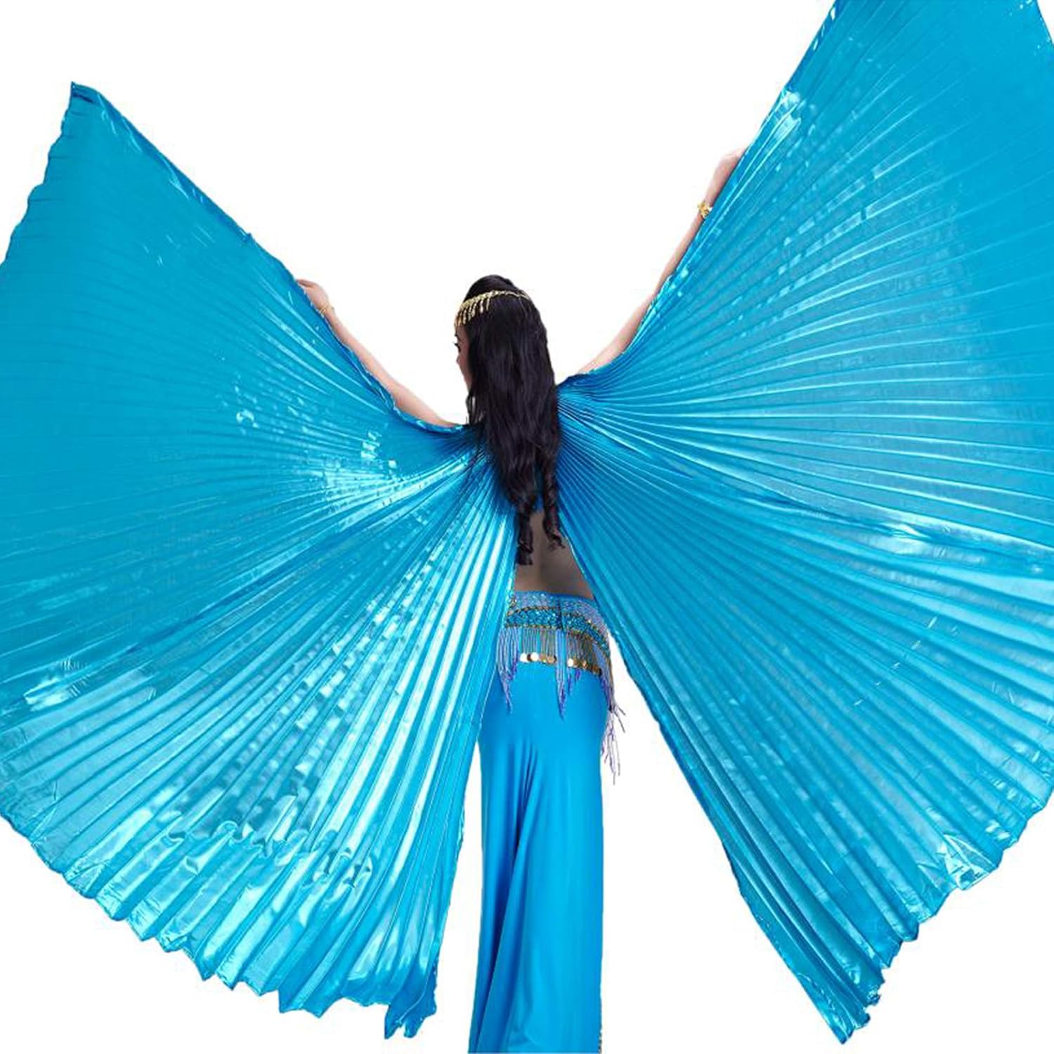 Pilot-Trade Women's Egyptian Egypt Belly Dance Costume Bifurcate Isis Wings, Gold, One Size: Clothing