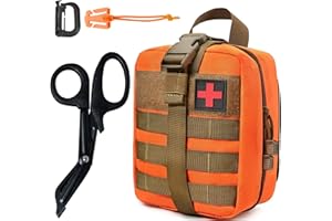 Tactical Medical Pouch Empty, 1000D Nylon Molle Ifak Pouch Rip Away, Pouch Utility for Camping Travel Outdoor