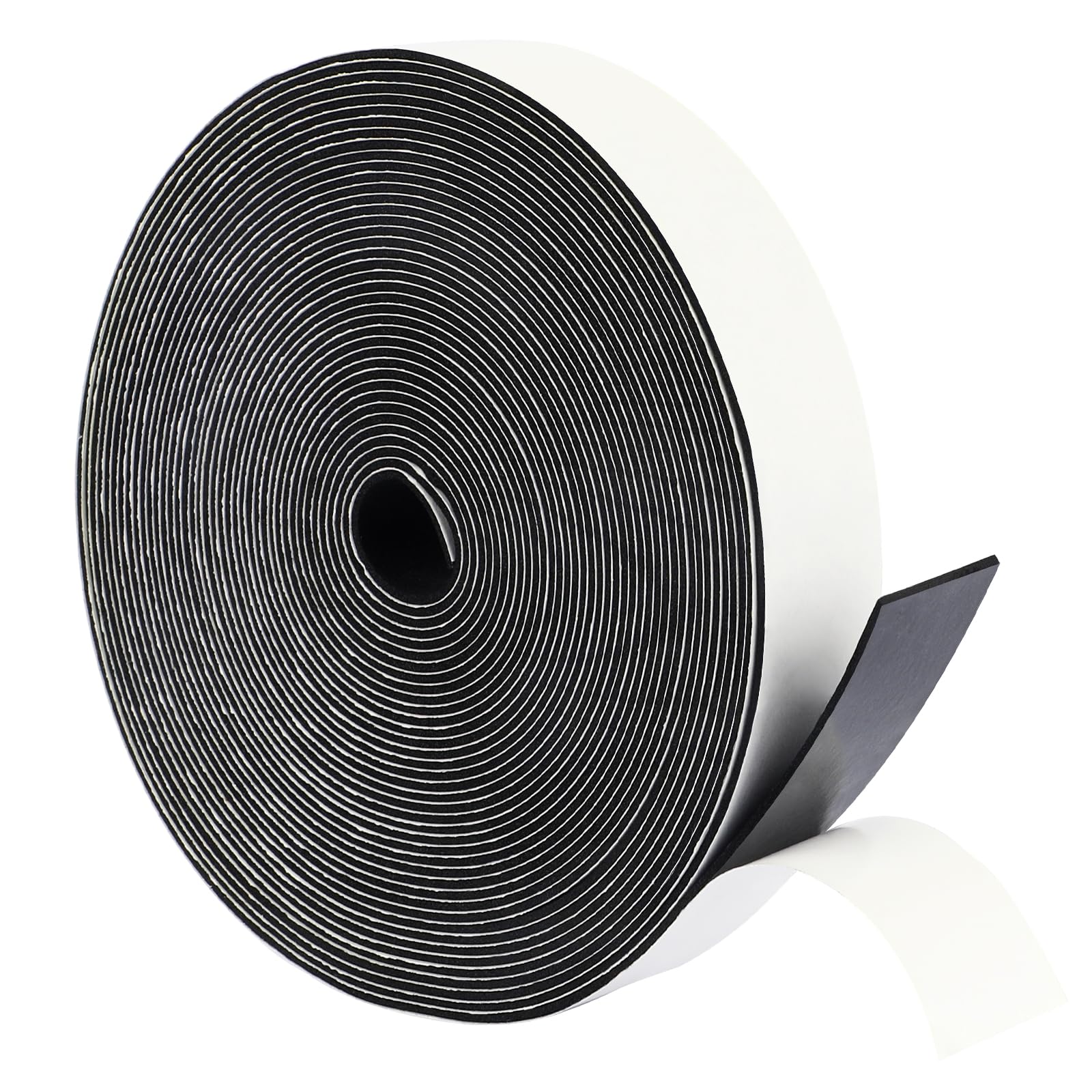 Photo 1 of Yotache Foam Strips Adhesive 1" x1/16, Close Cell Foam Rubber Weather Stripping Tape Seal for Doors Insulation, Total 33 Feet Long