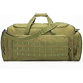 APRILBAY Super Quality 60L Large Duffel Travel Bag Luggage Foldable Bag Cargo Sport Gear Equipment Skiing Hardware Bag Heavy Duty& Durable(Dark Green)