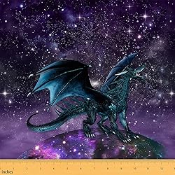Erosebridal Dragon Fabric by The Yard, Galaxy