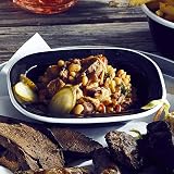 Genware 44016BK White Rim Enamel Pie Dish Black 160mm Pack of 12 view 2