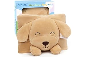 CUCKOOL Baby Colic and Gas Relief, Heated Tummy Wrap for Newborns Belly Relief by Soothing Warmth, Baby Heating Pad Swaddling Belt Relief & Soothe Gas, Colic and Upset Stomach for Newborns to Toddler (Puppy)