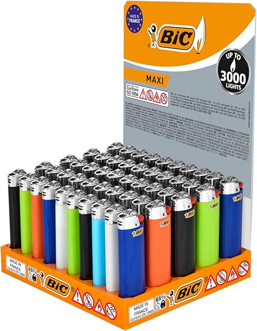 BIC - Mechero, J26, Pack Maxi, 50 Unidades: Amazon.es: Hogar