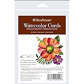 Strathmore 400 Series Watercolor Cards, Cold Press, Announcement Size, 3.5x4.875 inches, 6 Pack, Envelopes Included - Custom Greeting Cards for Weddings, Events, Birthdays