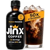 Jinx Coffee Concentrate &ndash; 50x Stronger Cold Brew Coffee | Strong Caffeine Concentrated Liquid, Perfect for Instant Hot or Iced Coffees, Cold Brew Concentrate, Hot Drinks, and Instant Espresso | 48 Servings of Premium Concentrated Coffee