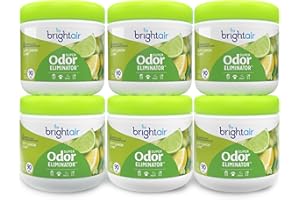 Bright Air 14 oz. Super Odor Eliminator, For Medium-Size Spaces, Zesty Lemon & Lime Scent, Case of 6, Air Freshener, Natural Essential Oils, Lasts Up to 90 Days Each