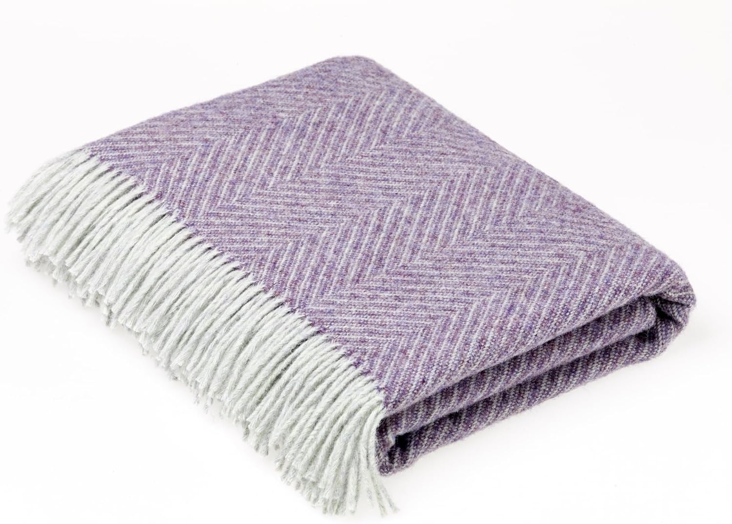 Bronte by Moon Shetland Herringbone Throw Heather Amazon.co.uk