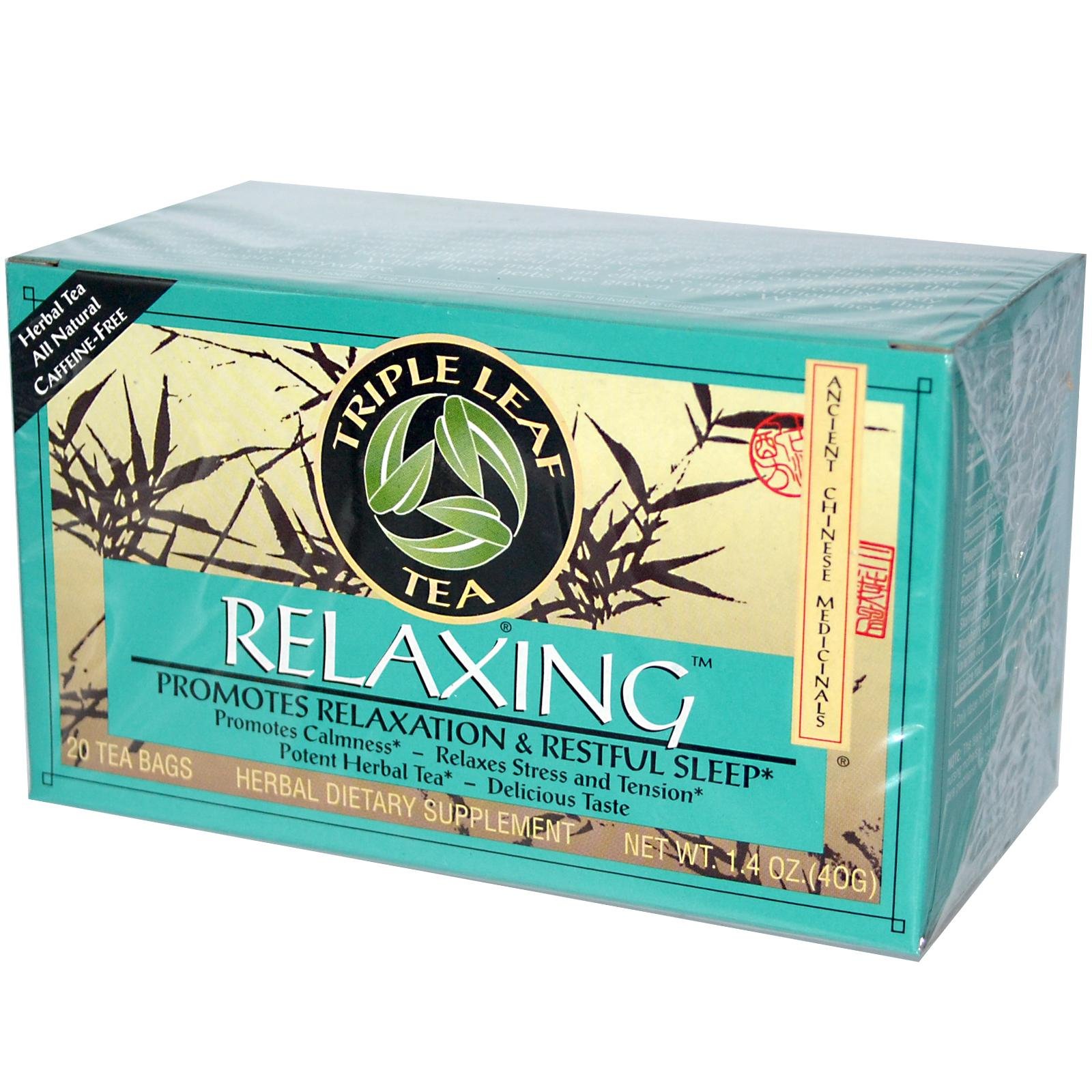 Chinese Medicinal Tea-Relaxing Herbal Tea Triple Leaf Tea 20 Bag