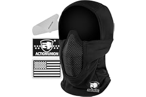 ACTIONUNION Tactical Airsoft Balaclava Mesh Mask Set