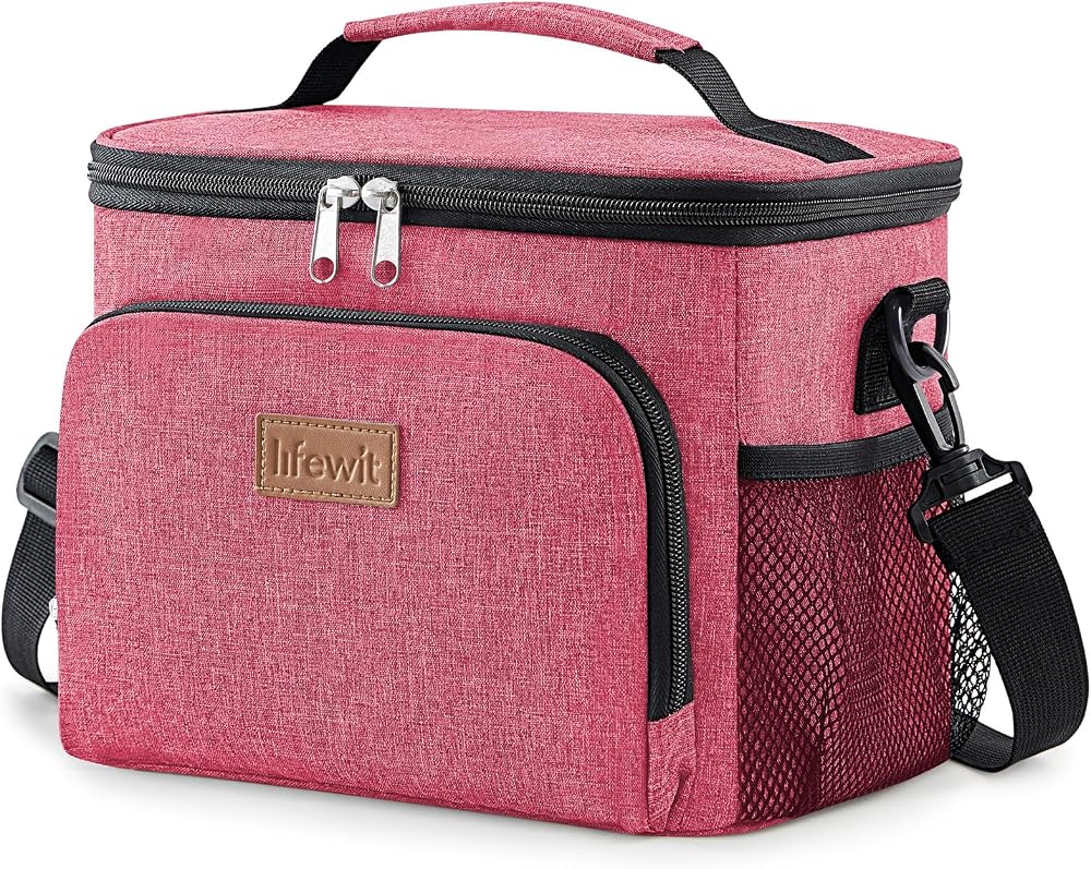 Lifewit Insulated Lunch Bag 9L 12 Can Pink Leakproof Thermal Tote