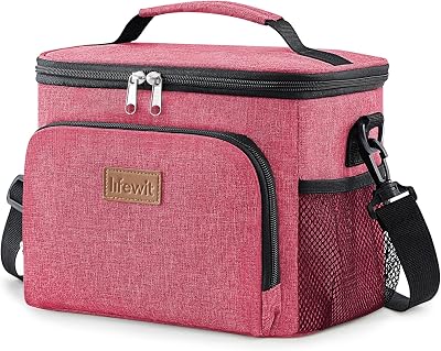 Lifewit Insulated Lunch Bag 9L 12 Can Pink Leakproof Thermal Tote