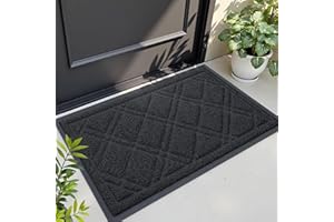 Front Door Mat Outdoor Mat for Entrance, Non-Slip Low Profile Doormat, Durable Dirt Trapper Welcome Mat Shoe Mat for Outdoor,