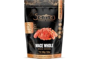 5Senses Mace Whole | Nutmace Maza | Aroma Chorus | Single Origin Spice, Non-GMO, Fairtrade, Kosher, Gluten-Free, Artisanal Culinary Spice, Handpicked (3.5oz/100g)