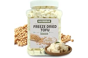 HAVNDRAE 5.29oz Freeze Dried Tofu Cubes – 1cm Bite-Sized High Protein Dehydrated Tofu – Instant Vegan Food for Ramen Toppings, Miso Soup, Hiking & Emergency Keto Meals