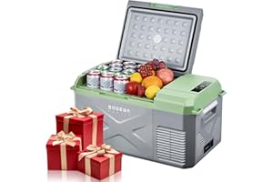 BODEGACOOLER 12 Volt Car Refrigerator, 18 Quart Portable Freezer, Car Fridge -4℉-68℉, Compressor Electric Cooler 12/24V DC100-240 Volt AC for Outdoor RV Camping Travel Vehicles Home Use
