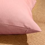 Boao 4 Pack 18x18 Pink Waterproof Outdoor Pillow Covers PU Coated view 7