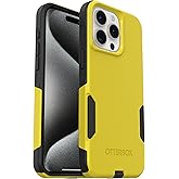 OtterBox iPhone 15 Pro Max (Only) - Commuter Series Case - Night Reverse (Yellow & Black) - Slim & Tough - Pocket-Friendly - with Port Protection - Non-Retail Packaging