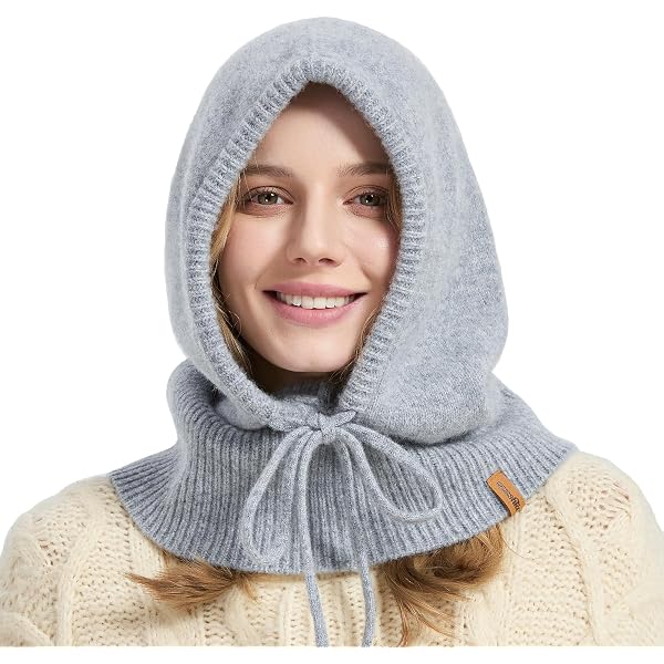 Balaclava Woolen Yarn Womens Knitted Helmet Hat Coif Hood Scarf Ski Knit Warm-568830