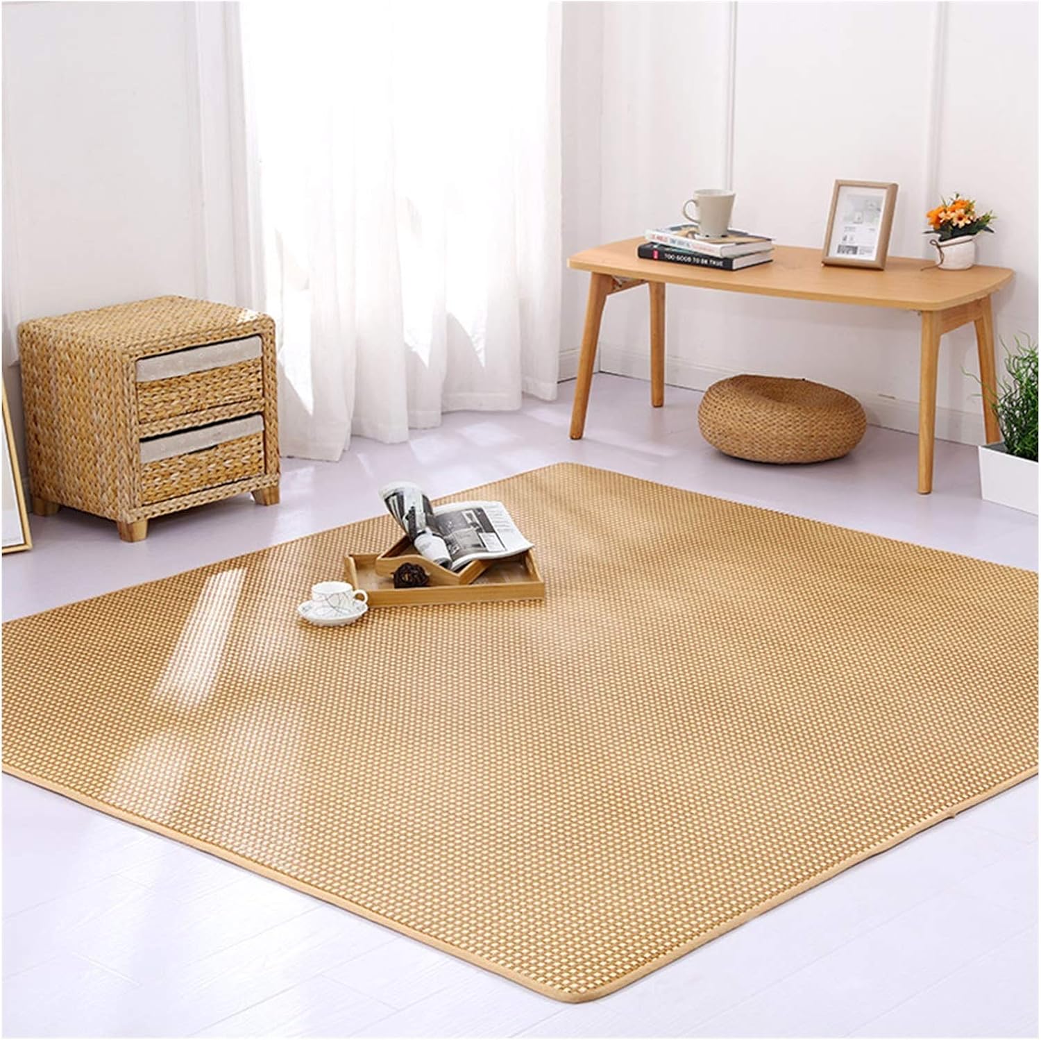 Cooling Rattan Floor Mat Foldable Mattress Bamboo Tatami Mat Dormitory