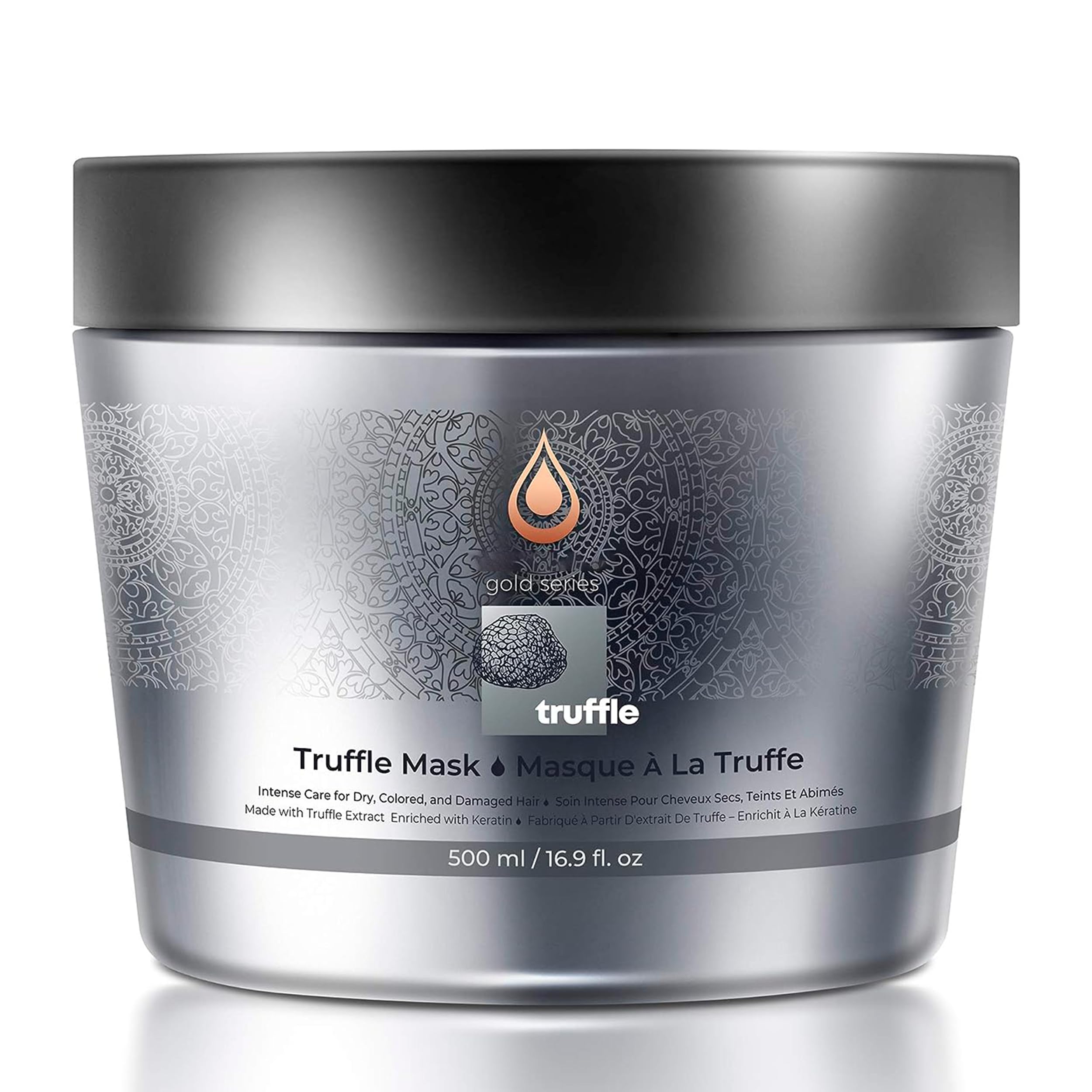 Moroccan Gold Series Black Truffle Mask - Luxurious Deep Moisturising & Hair Mask for Hair Growth and Protection - Intense Care Hair Mask for Dry Damaged Colour Treated Hair, 500 ml