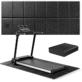 HAPBEAR Treadmill Mat, 55"x24"/68"x24"/79"x35.5" Non-Slip Foldable Exercise Equipment Mat for Walking Pad, Weight Bench, Noise Reducing Shock Absorbing Floor Protector for Home Gym, Carpet &amp; Hardwood Floors