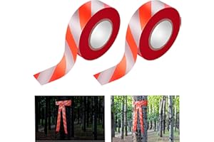 140 Ft Hunting Trail Marking Ribbons- Reflective Tree Marking Tapes-Hunting Trail Flagging Tapes for Hiking Safety Boundaries