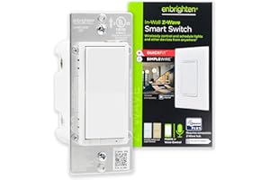 Enbrighten Z-Wave In-Wall Smart Light Switch with QuickFit and SimpleWire, Works with Google Assistant, Alexa, & SmartThings, Z-Wave Hub Required, Smart Home, 700 Series, 58433