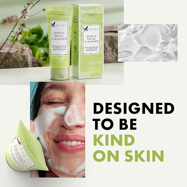 GENTLE FACIAL CLEANSER – GREEN TEA FACE WASH + ALOE VERA, VITAMIN C & E, ALL NATURAL FACE WASH FOR DEEP CLEANSING – HYDRATING & NOURISHING GREEN TEA CLEANSER, MOISTURIZING FACE WASH FOR ALL SKIN TYPE