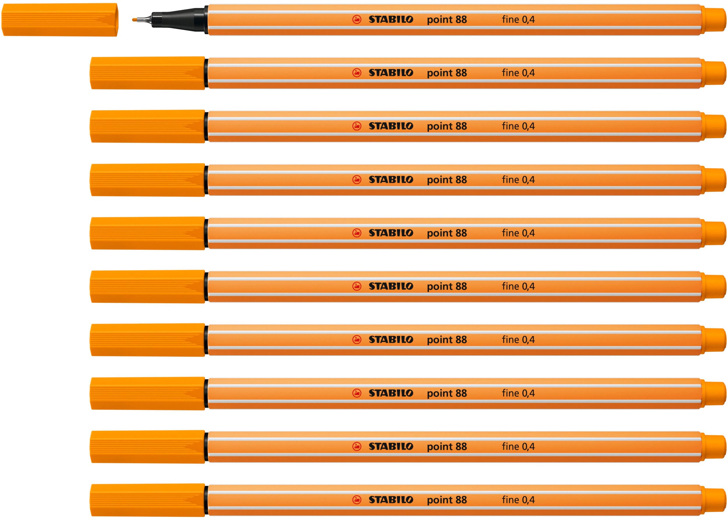 STABILO point 88 - Fineliner - Pack of 10 - Orange