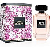 PERFUME&BEAUTY Love Seasons Eau de Parfum Spray for Women,Long Lasting Fragrance,Notes of Bergamot, Wolfberry, Pomegranate, Hibiscus, Lily, Musk, Cedar, 3.4 oz Spray, Ideal Gift for Mom, Graduate