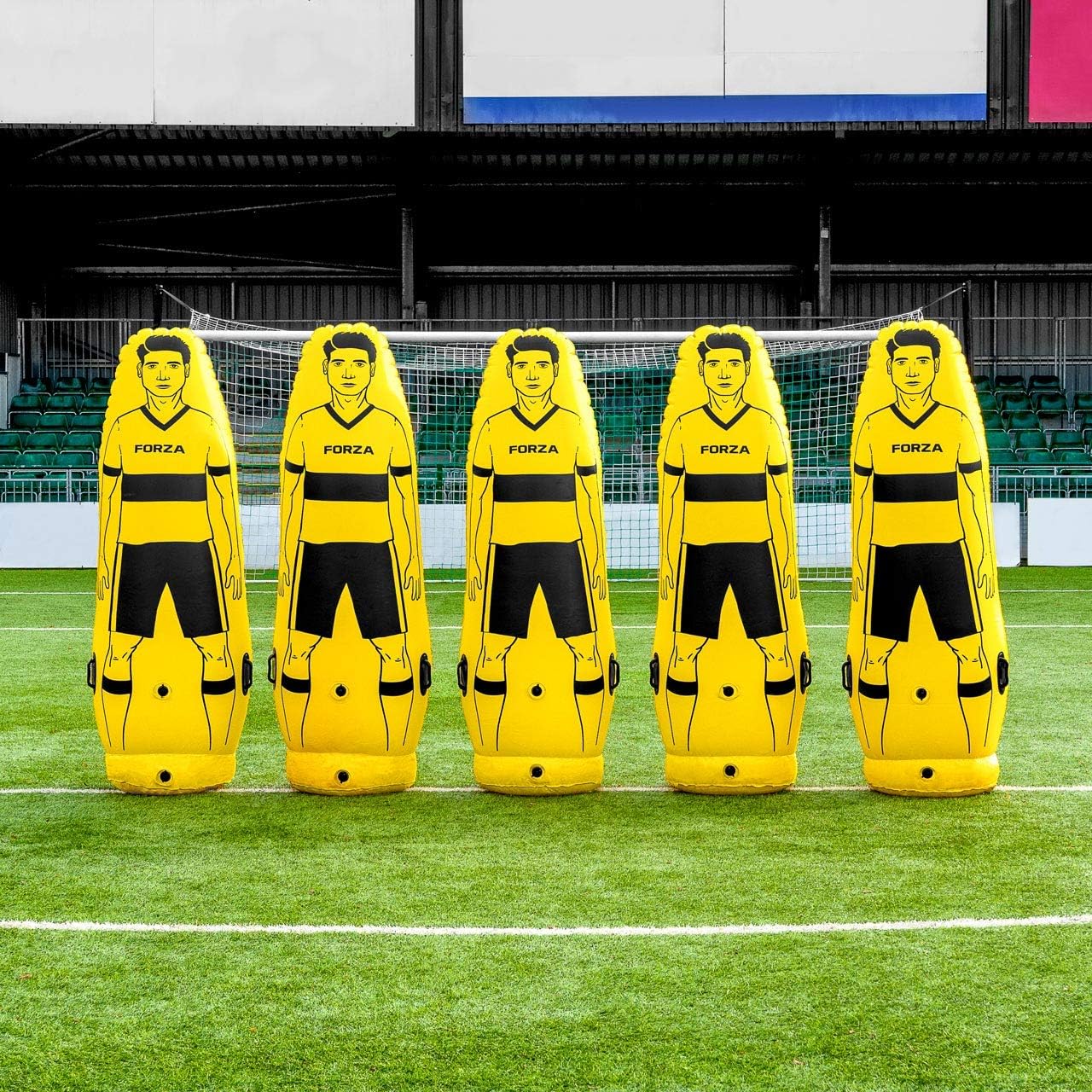 FORZA Pro Soccer Air Mannequin (Junior & Senior) | Inflatable Soccer Free Kick Training Dummies | Pack of 1, 3 or 5 Soccer Dummy Wall | Optional Carry Bag : Sports & Outdoors