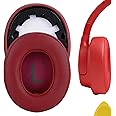 Geekria QuickFit Replacement Ear Pads Compatible with JBL Tune 700BT, 750BTNC, 710BT, 720BT, 760NC, 770NC Wireless Over-Ear Headphones, Ear Cushions (Red)