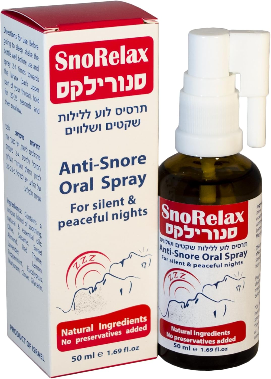 DAN Pharm SnoRelax Anti-Snore Oral Spray for Silent & Peaceful Nights 50ml/1.69fl.oz
