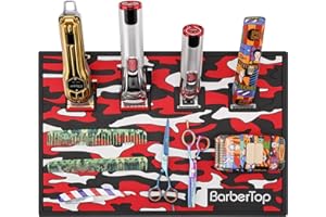 HAIRPLAN Barber Magnetic Mats,Anti-slip Flexible Rubber Scissors Salon Mat,Tools Countertop Silicone Heat Resistant Styling Tools Magnetic Organizer Mat Magnetic Hair Clippers Mat (11.8Wx17.7L)