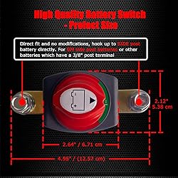 Ampper Side Post Battery Disconnect Switch, 12-48 V