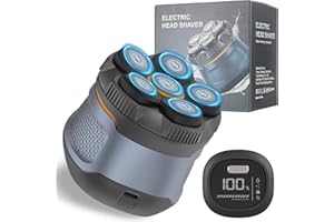 Karrte Head Shavers for Bald Men, 6D Magnetic Electric Razor with 2 Gear High-Speed Motor for Fast Shaving, IPX6 Waterproof, Hypoallergenic Wet/Dry Shaving Razor with LED Display & Travel Lock