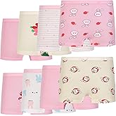 Czofnjesi Girls Underwear Cotton Kids Boyshort Toddler Assorted Panties 8 Pack