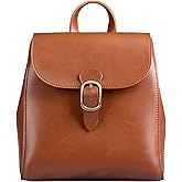 SUNLIGHT LEAVES Simple Vegan Leather Flap 3 Way Convertible Backpack For Women Classic Vintage Faux Leather Fashion Daypack (Light Brown)